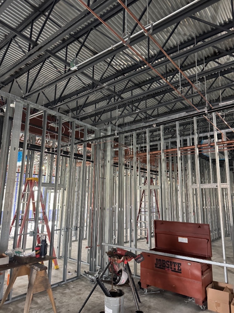 Titan Mechanical commercial framing and pipe work